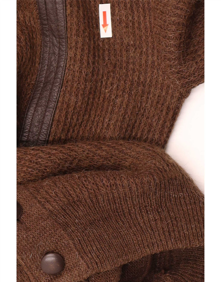 Marek Mens Cardigan Sweater Large Brown Acrylic