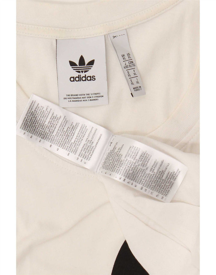 Adidas Débardeur Graphique Homme XL Coton Blanc