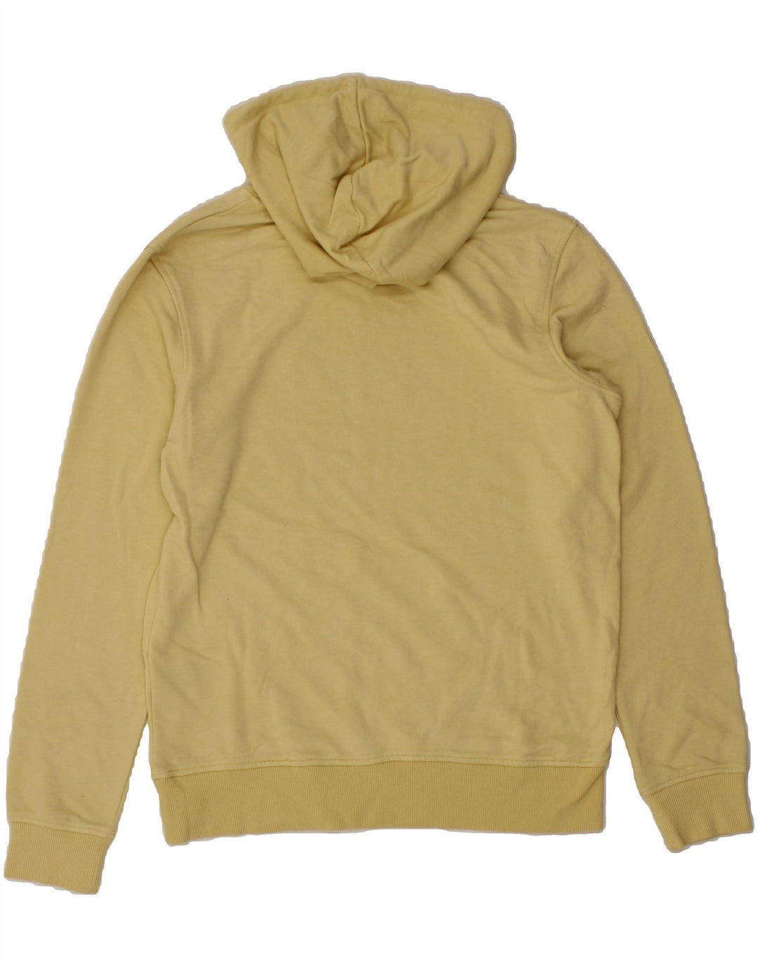 JACK & JONES Mens Graphic Hoodie Jumper Small Yellow Vintage Jack & Jones and Second-Hand Jack & Jones from Messina Hembry 