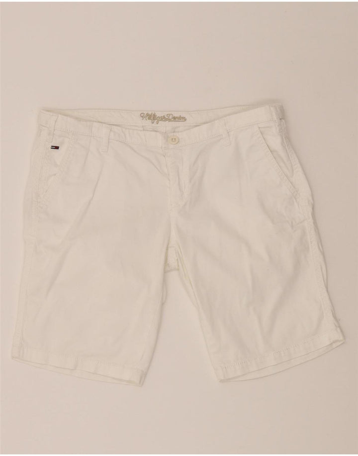 TOMMY HILFIGER Womens Chino Shorts W34 Large  White Cotton Vintage Tommy Hilfiger and Second-Hand Tommy Hilfiger from Messina Hembry 