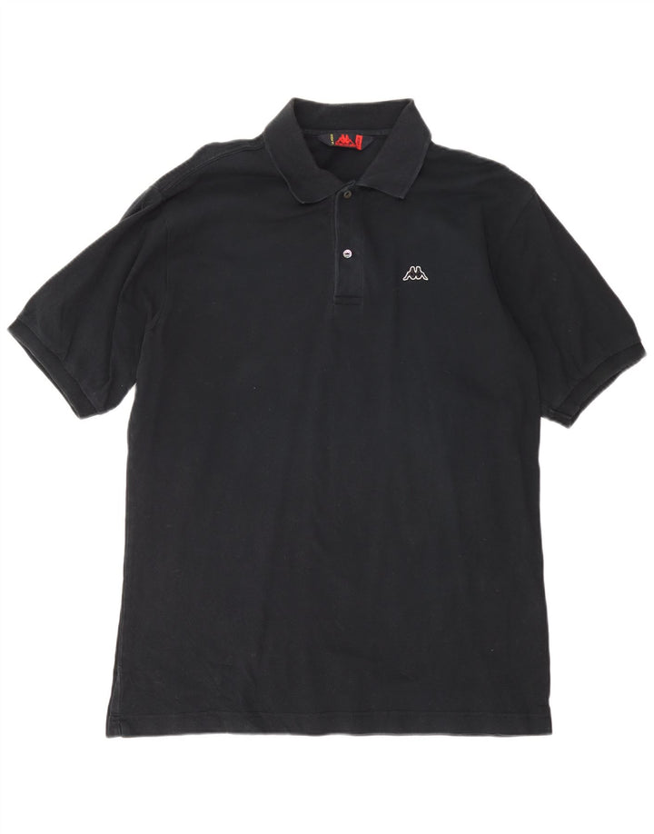 KAPPA Mens Polo Shirt XL Black Cotton