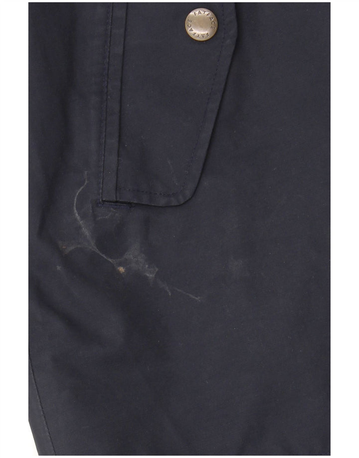 Fat Face Womens Hooded Rain Jacket UK 12 Medium  Navy Blue Cotton