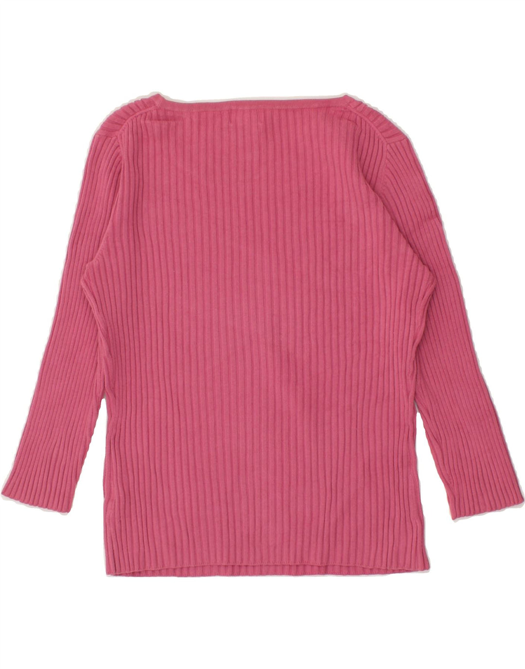 L.L.BEAN Womens Top 3/4 Sleeve UK 12 Medium Pink Cotton Vintage L.L.Bean and Second-Hand L.L.Bean from Messina Hembry 