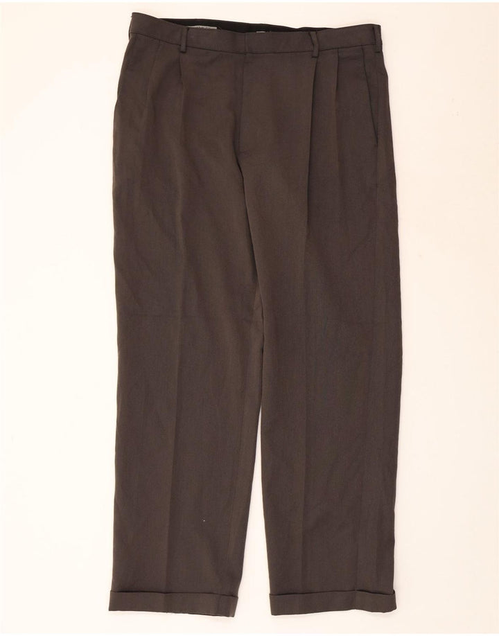 LEE Mens Custom Fit Pegged Chino Trousers W36 L32 Grey Polyester