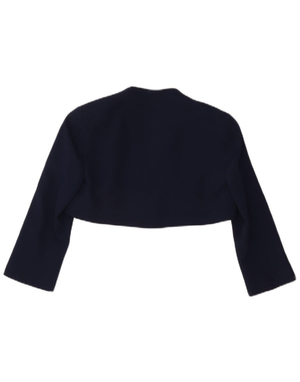 Luisa Spagnoli Offene Bolero-Jacke mit 3/4-Ärmeln für Damen IT 40 Small Marineblau