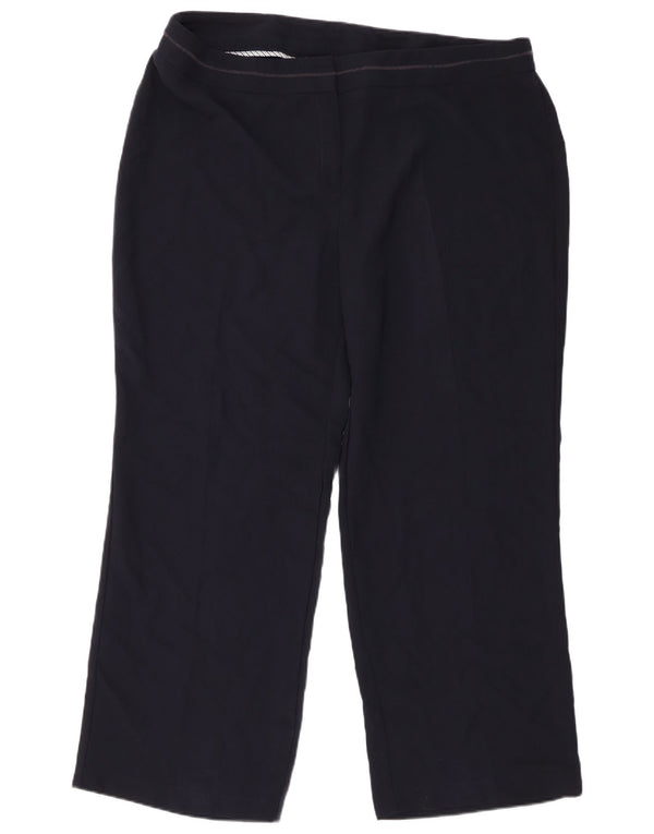 Marks & Spencer Damen Gerade Freizeithose UK 22 2XL W42 L29 Marineblau