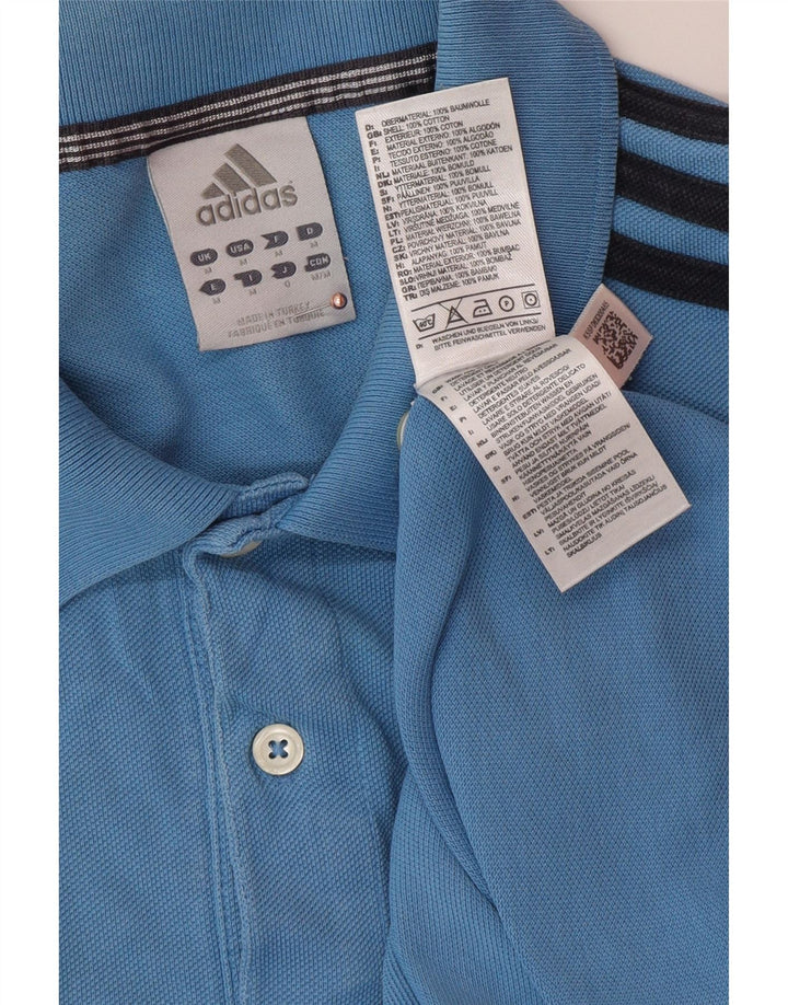 ADIDAS Polo skjorte til mænd mellemblå bomuld