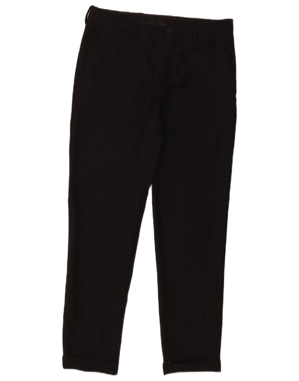 Zara Mens Straight Capri Trousers EU 38 Small W30 L20 Black