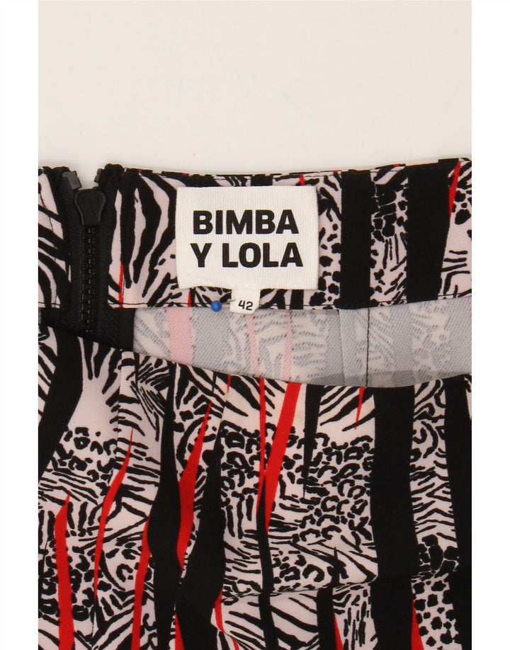 BIMBA Y LOLA Womens Abstract Pattern Pencil Skirt EU 42 Large W34  Black Vintage Bimba Y Lola and Second-Hand Bimba Y Lola from Messina Hembry 