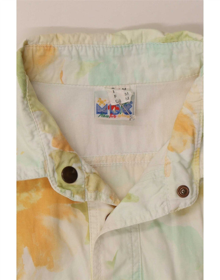 Vintage Mens Short Sleeve Pullover Shirt Medium Multicoloured Tie Dye