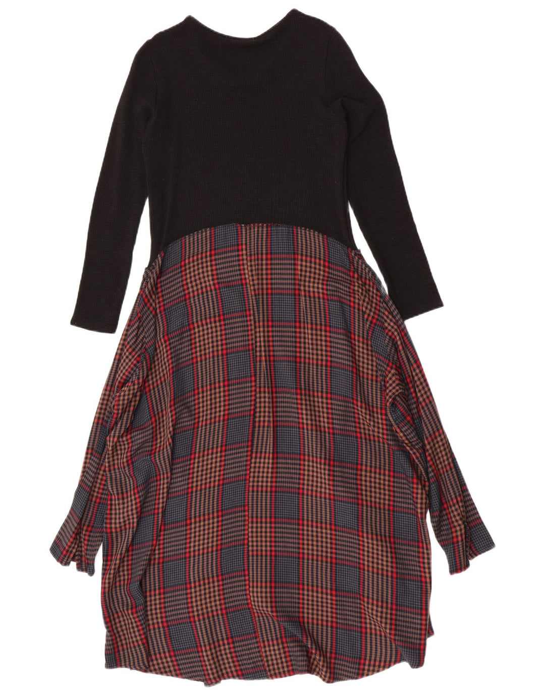 Zara Womens Long Sleeve Maxi Dress UK 12 Medium Black Check
