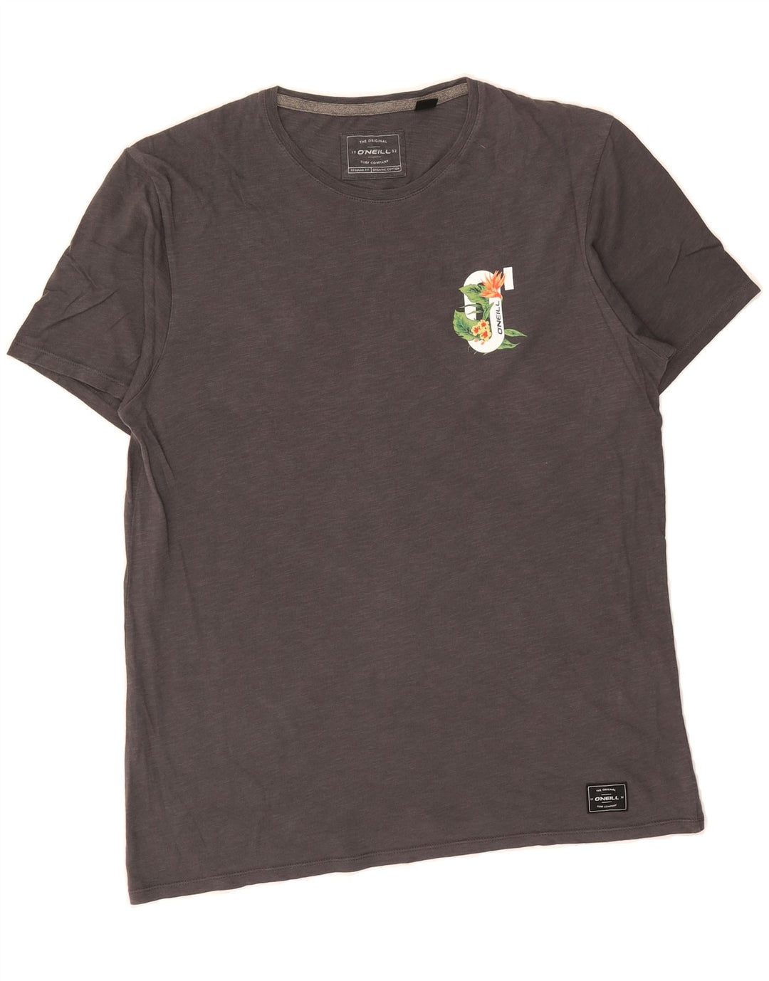 O'NEILL Mens Regular Fit Graphic T-Shirt Top Medium Grey Cotton Vintage O'Neill and Second-Hand O'Neill from Messina Hembry 