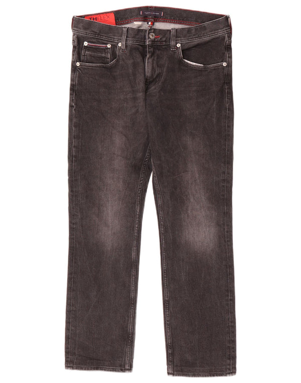 Jeans dritti da uomo Tommy Hilfiger W32 L29 cotone grigio
