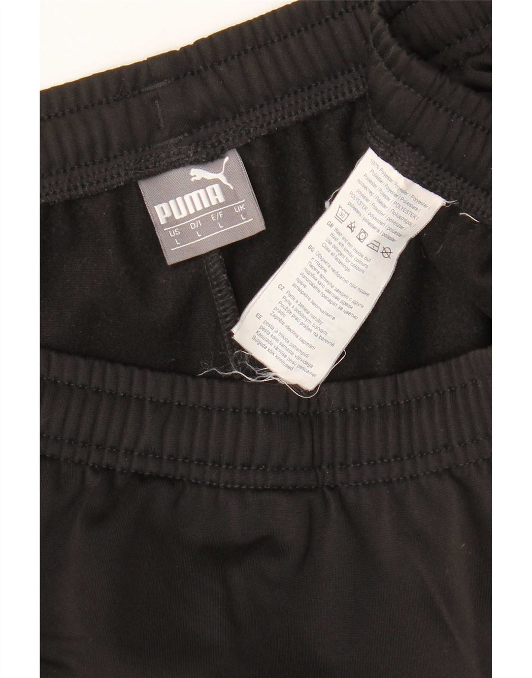 Puma Mens Tracksuit Trousers Large Black Polyester