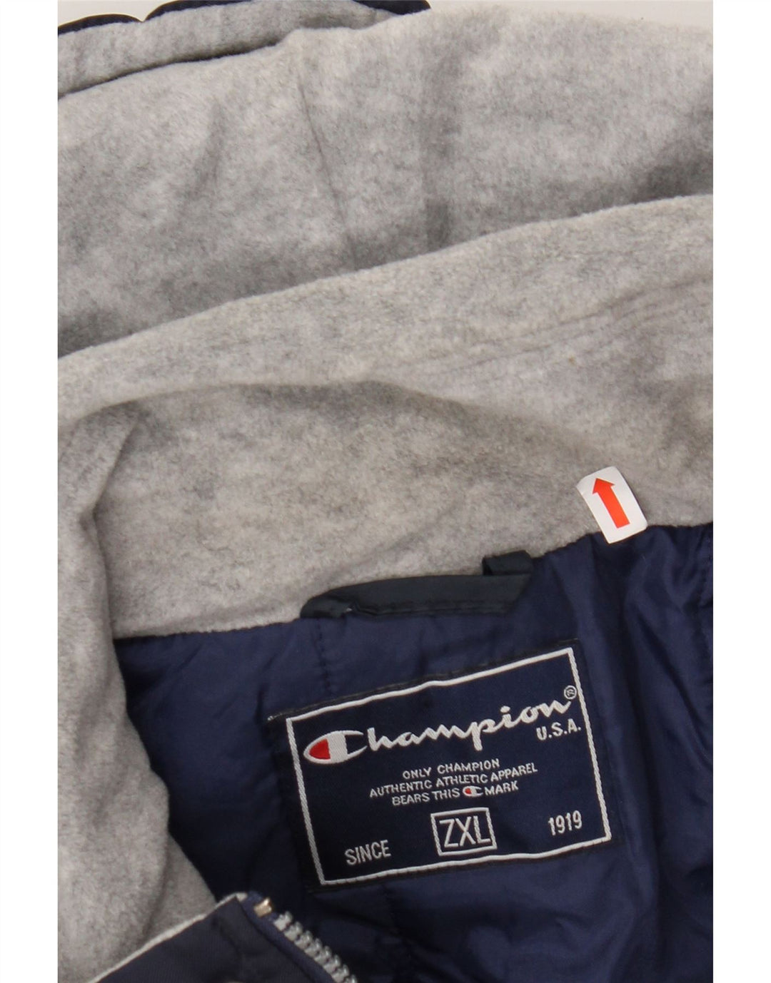 CHAMPION Mens Oversized Hooded Padded Jacket UK 44 2XL Navy Blue Vintage Champion and Second-Hand Champion from Messina Hembry 