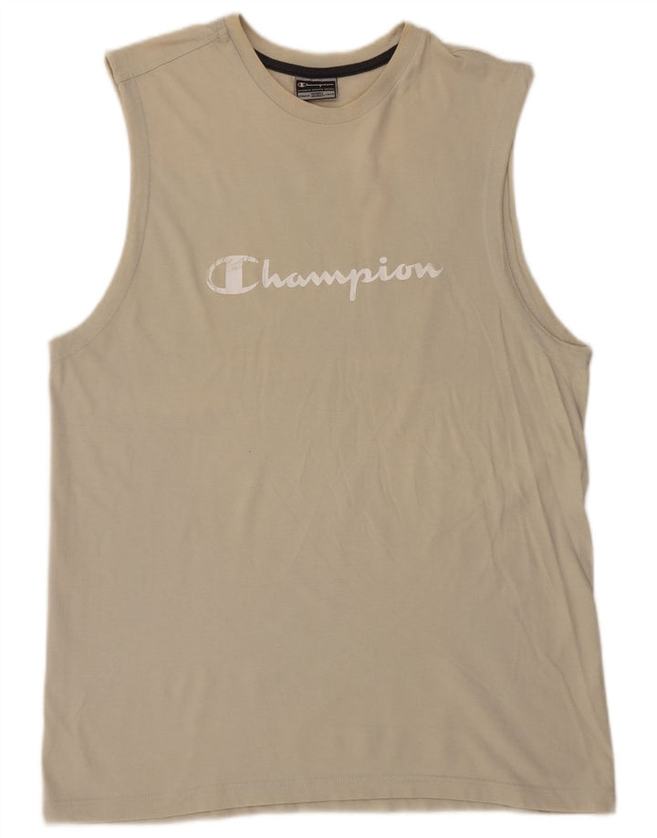 Champion Mens Graphic T-Shirt Top 2XL Grey Cotton