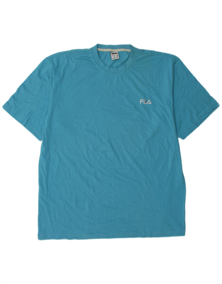 FILA Mens T-Shirt Top XL Blue Cotton