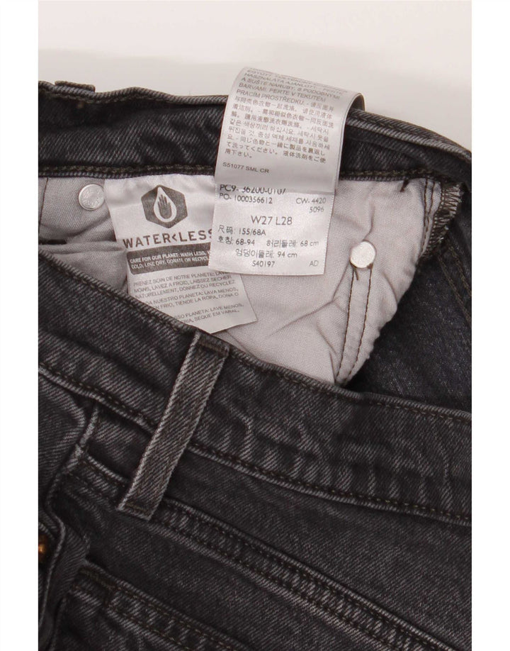 Levi's Womens 501 Straight Jeans W27 L28 Grey Cotton
