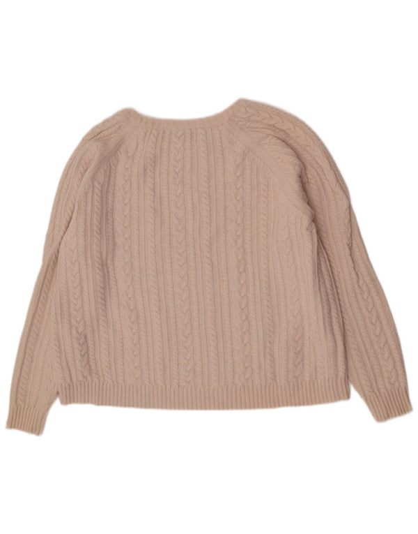 Max Mara - Jersey holgado con cuello barco para mujer, talla 40, color blanco roto