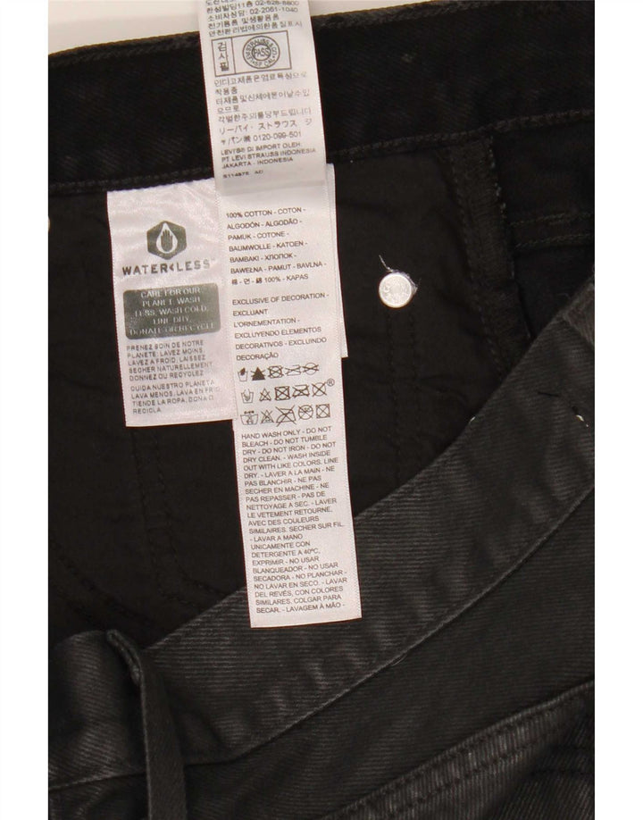 Levi's Womens Mini Denim Skirt W27 Small Black Cotton