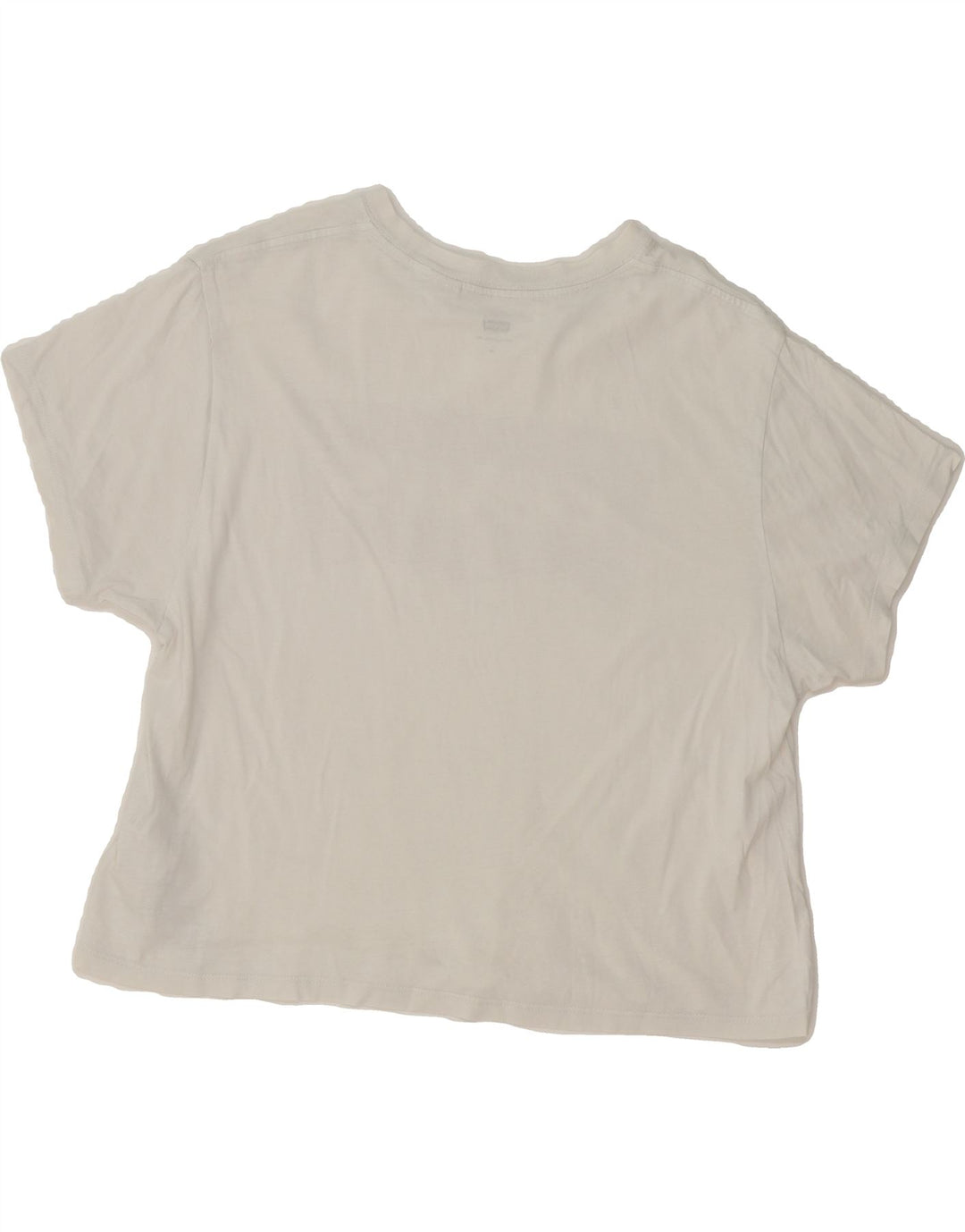 LEVI'S Womens Crop Oversized Graphic T-Shirt Top UK 6 XS White Cotton Vintage Levi's and Second-Hand Levi's from Messina Hembry 
