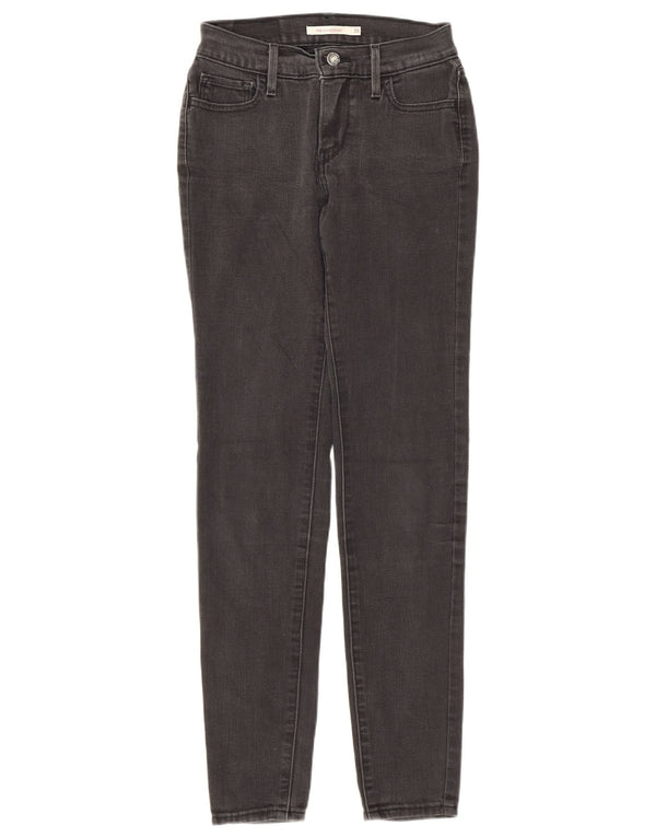 Damskie jeansy Levi's 710 Super Skinny W26 L30 Szara bawełna