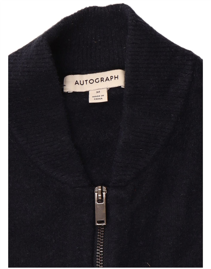 Marks & Spencer Mens Autograph Cardigan Sweater Medium Navy Blue