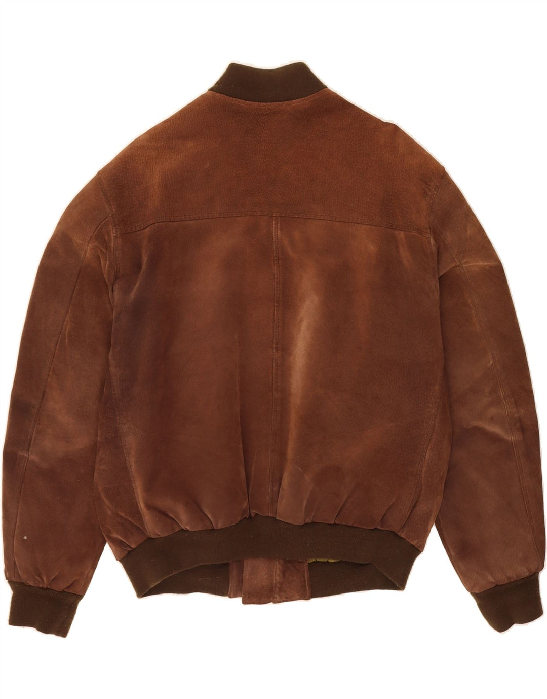 Giubbotto bomber in pelle scamosciata da uomo VINTAGE UK 40 grande in pelle marrone