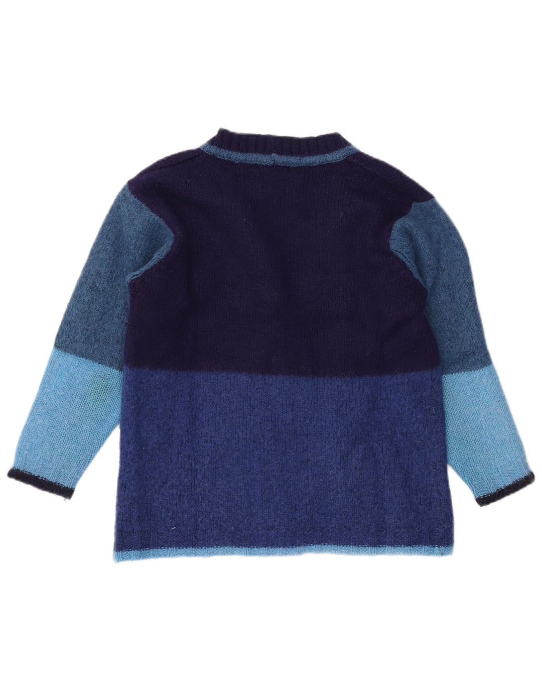 MONSOON Dame Cardigan Sweater UK 14 Medium Navy Blue Colourblock