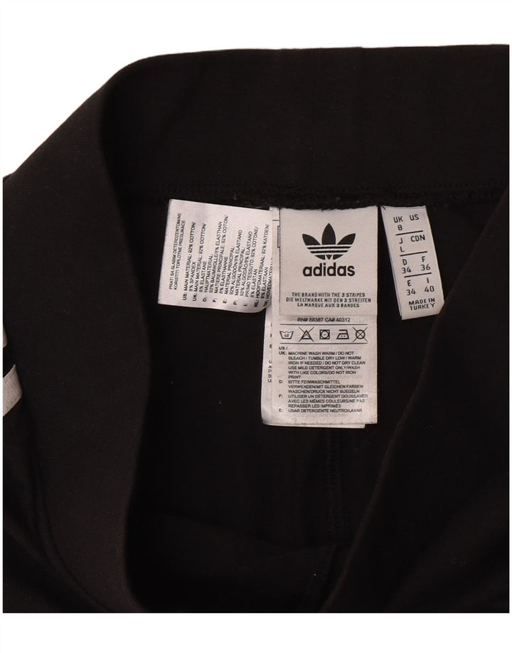 Adidas Womens Leggings UK 8 Small Black Cotton