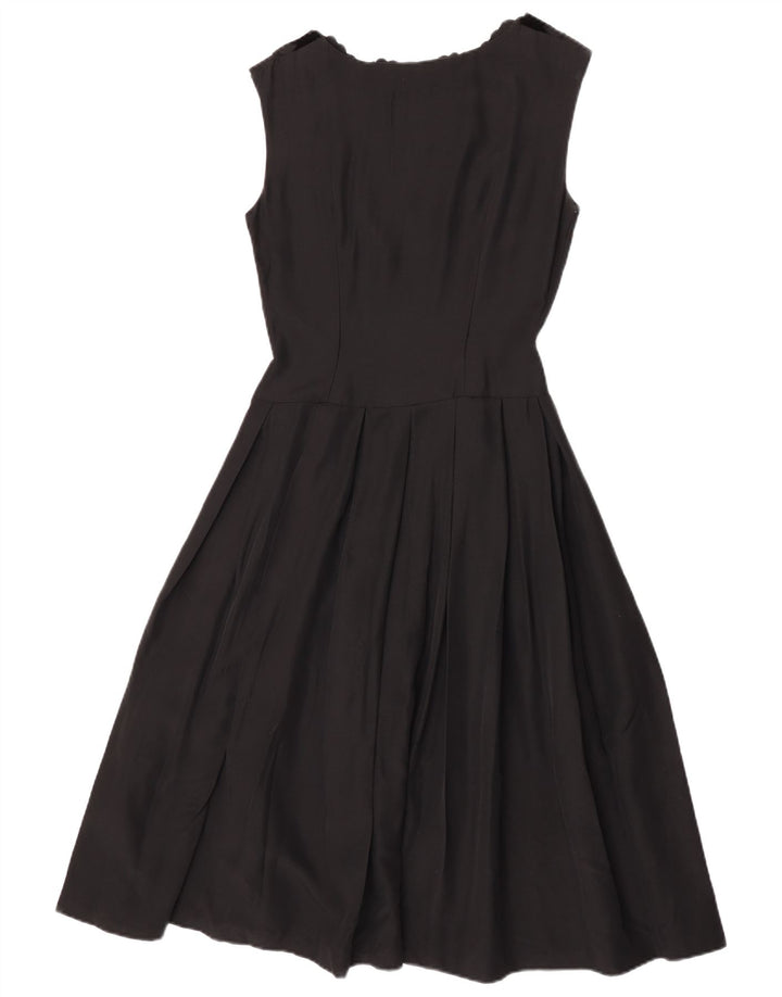 Vintage Womens Sleeveless A-Line Dress EU 36 Small Black
