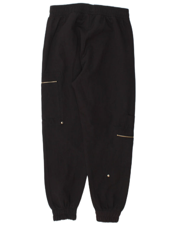 Zara Damen Joggers Cargohose XS W24 L27 Schwarz