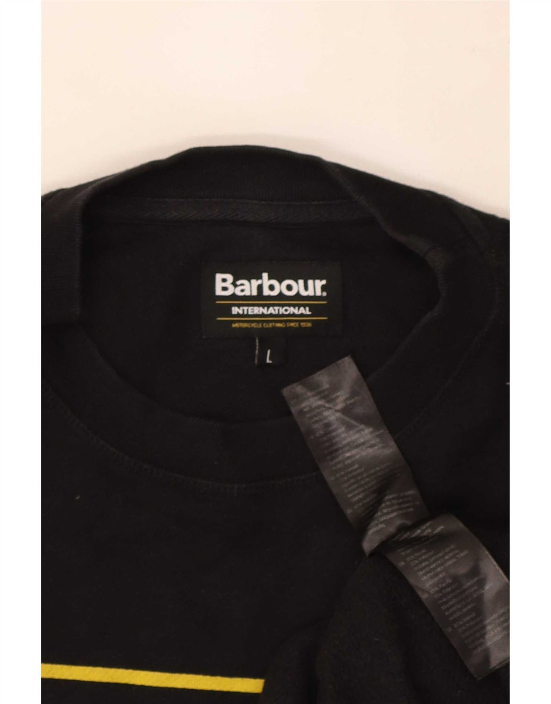 Barbour Mens Graphic Sweatshirt Jumper Grand Coton Noir
