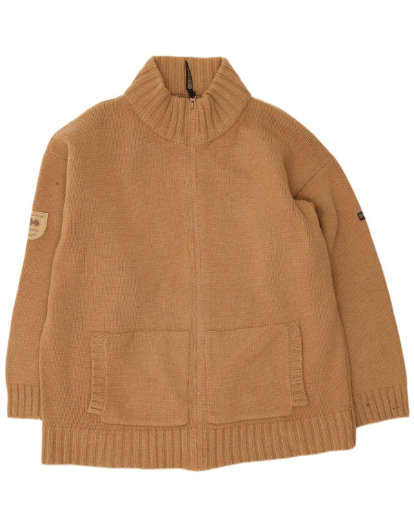Pulover cardigan supradimensionat Napapijri Geographic pentru femei UK 18 XL Lână bej