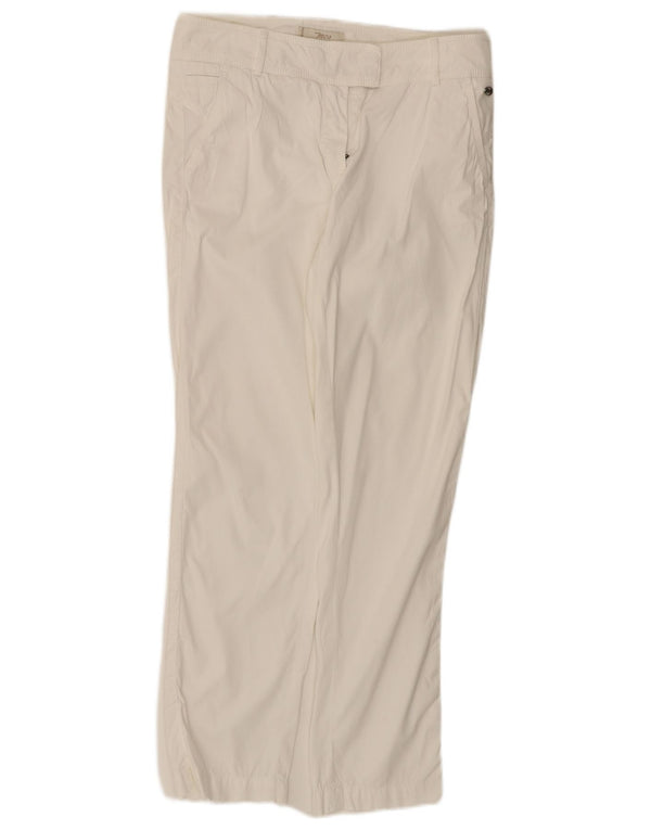 Marlboro Classics Womens Straight Suit Trousers W30 L29 White Cotton