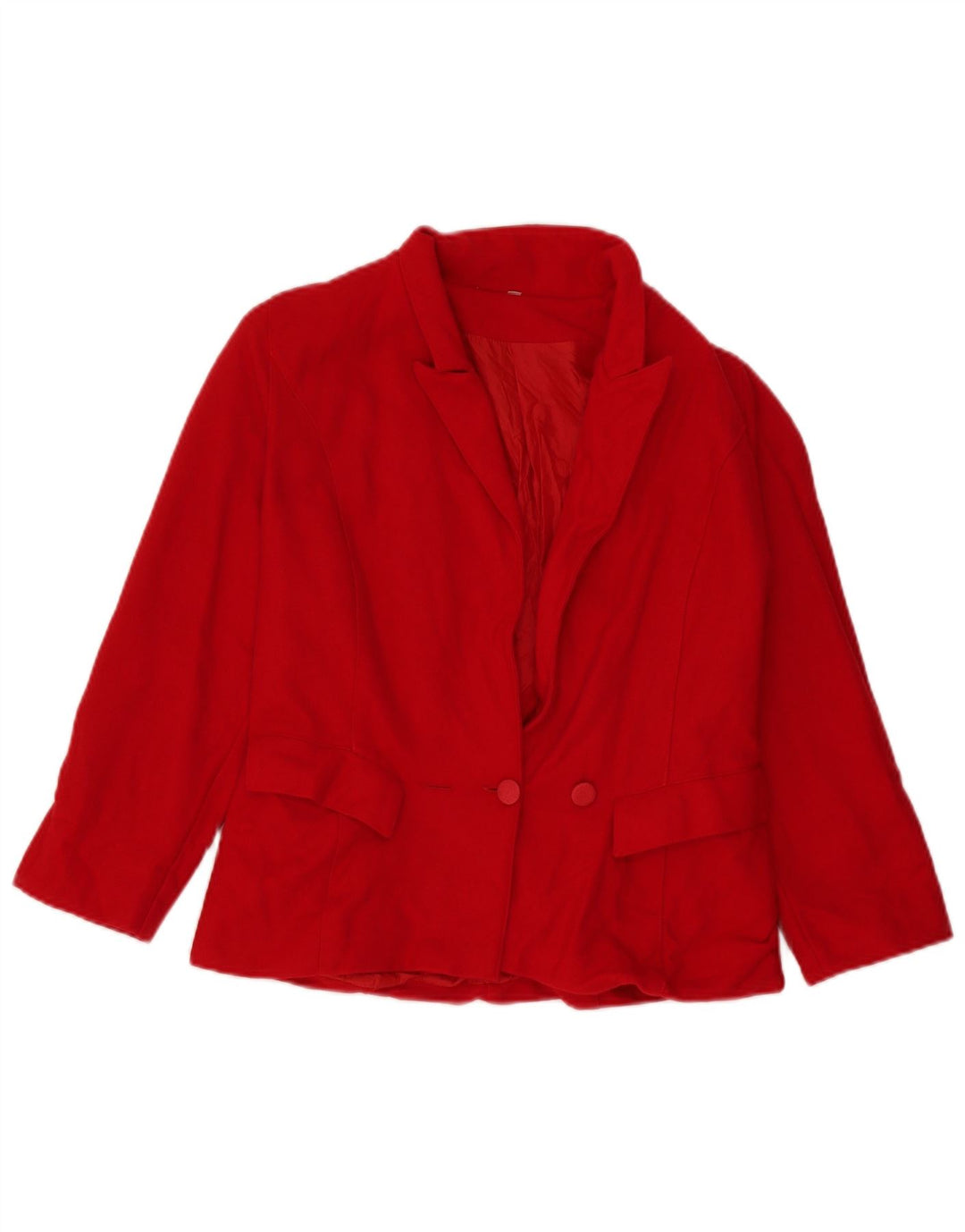 Vintage Womens Double Breasted Blazer Jacket IT 42 Medium Red Wool