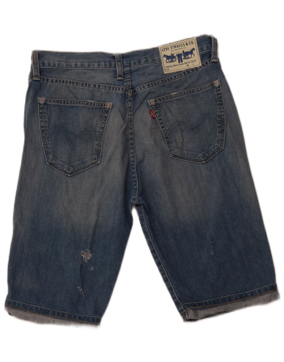 LEVI'S Mens Denim Shorts W30 Medium Blue Cotton