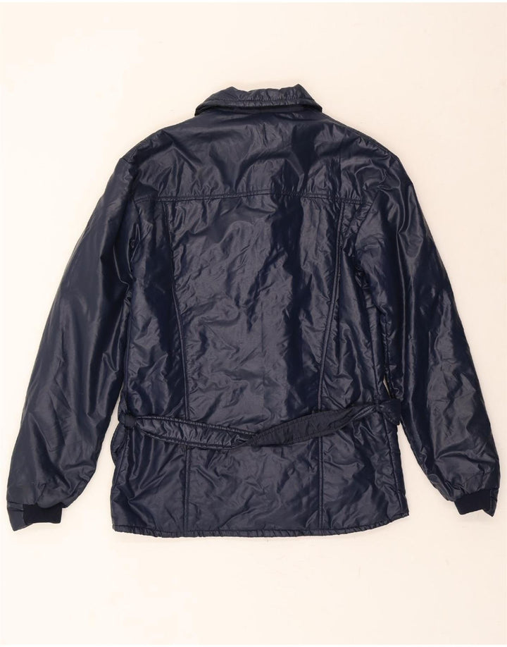 VINTAGE Mens Bomber Jacket UK 38 Medium Navy Blue Vintage Vintage and Second-Hand Vintage from Messina Hembry 