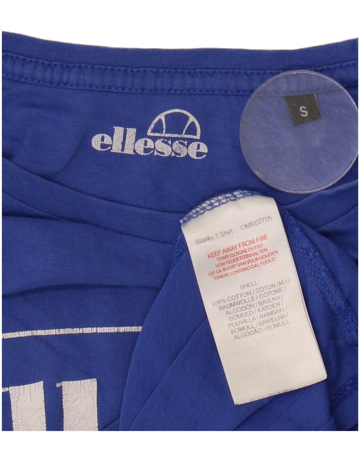 ELLESSE Herre grafisk T-shirt Top Lille blå bomuld