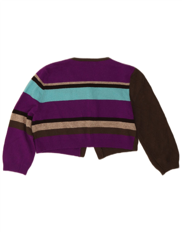 Benetton Womens 3/4 Sleeve Cardigan Sweater UK 12 Medium Multicoloured