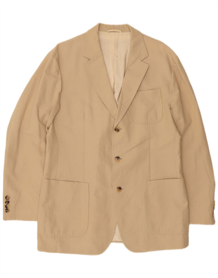 Giacca blazer da uomo a 3 bottoni HUGO BOSS EU 52 XL cotone beige