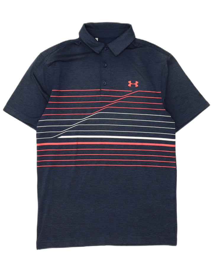 Under Armour herre polo shirt lille marineblå stribet