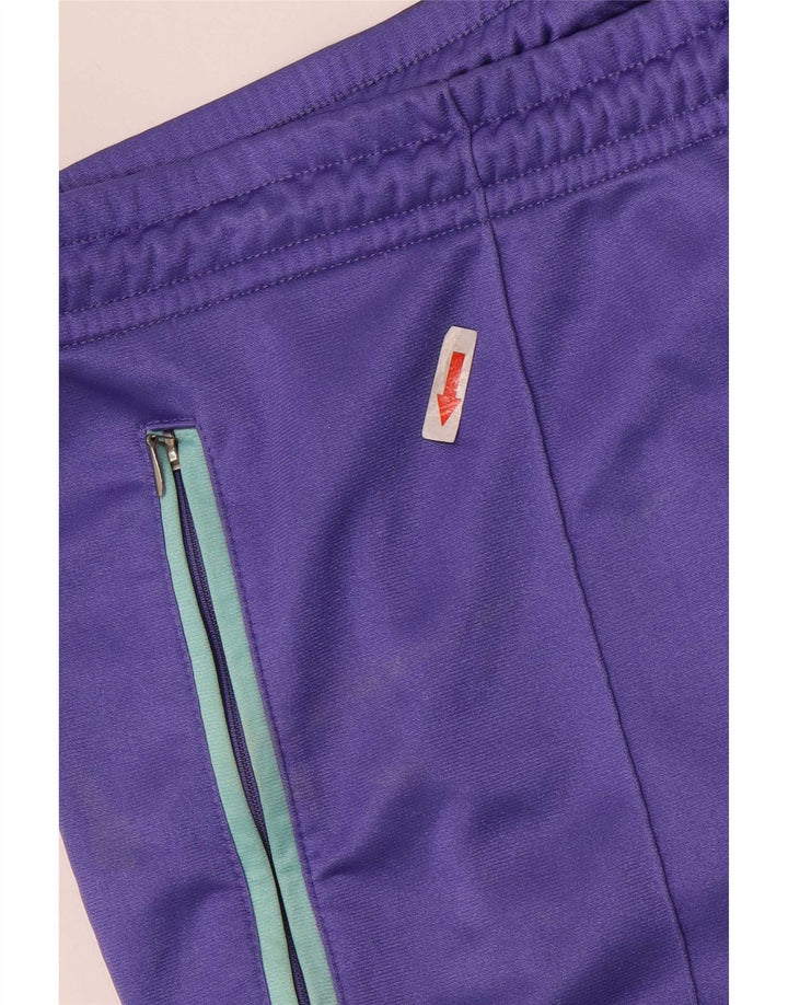 Asics Mens Graphic Tracksuit Trousers IT 50 Medium Purple Colourblock
