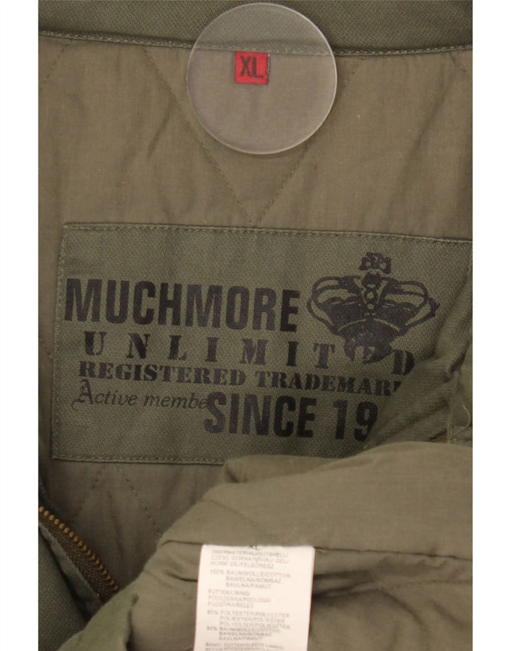 Muchmore Mens Military Jacket UK 42 XL Khaki Cotton