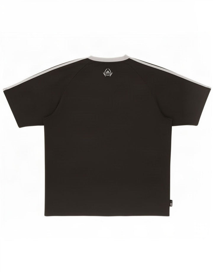 T-shirt Adidas Climalite da uomo, grande, in poliestere color block nero