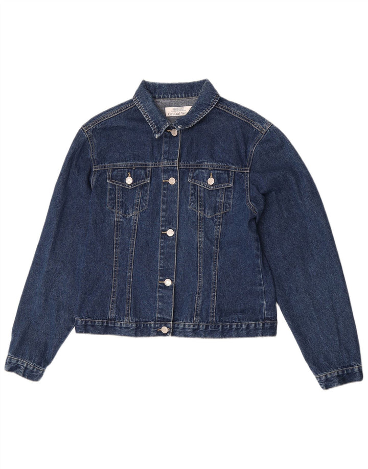 St. Bernard Dame denimjakke UK 16 Stor Blå Bomuld