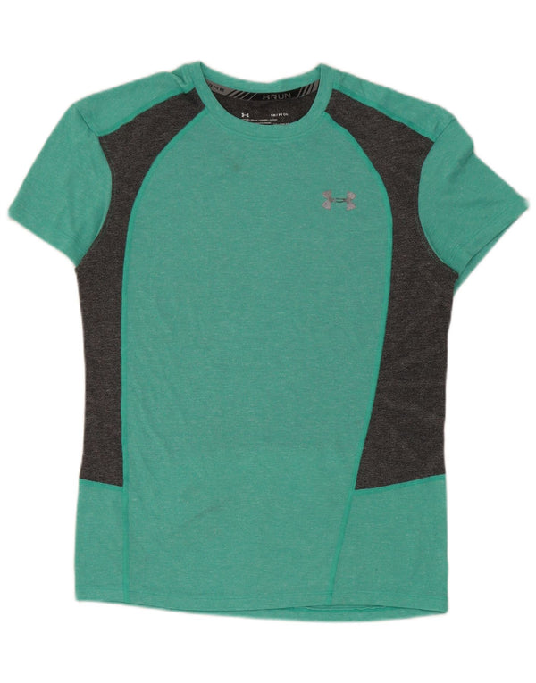 Damska koszulka Under Armour Heat Gear Top UK 10 w małych zielonych blokach kolorów