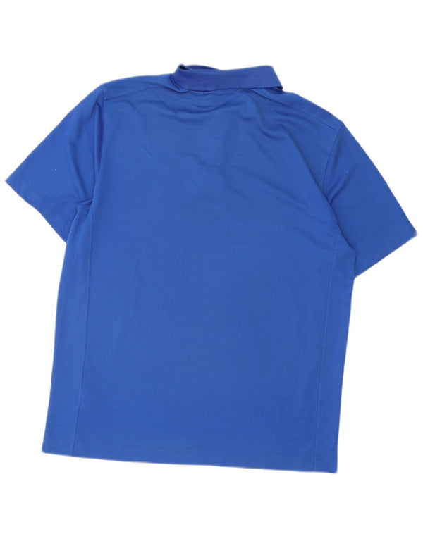 Nike Mens Dri Fit Polo Shirt Large Blue Polyester