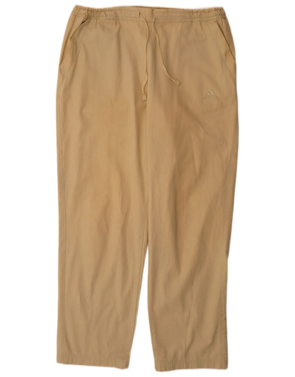 Adidas Straight Chino Bukser til mænd W40 L32 Beige Bomuld