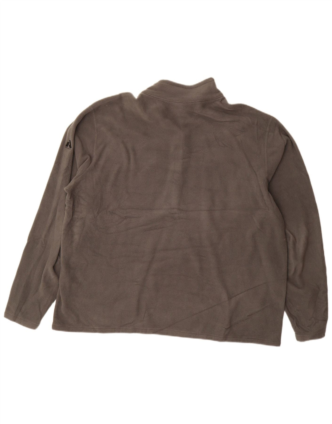EDDIE BAUER Mens Zip Neck Fleece Jumper 2XL Grey Polyester